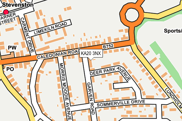 KA20 3NX map - OS OpenMap – Local (Ordnance Survey)