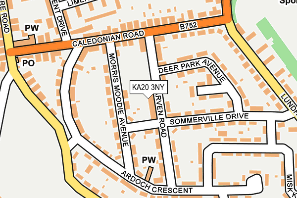 KA20 3NY map - OS OpenMap – Local (Ordnance Survey)