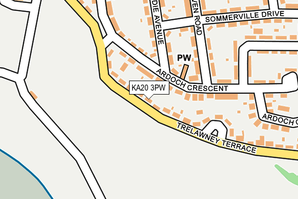 KA20 3PW map - OS OpenMap – Local (Ordnance Survey)