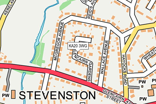 KA20 3WG map - OS OpenMap – Local (Ordnance Survey)