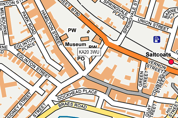 KA20 3WU map - OS OpenMap – Local (Ordnance Survey)