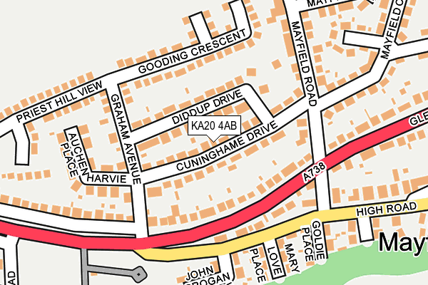 KA20 4AB map - OS OpenMap – Local (Ordnance Survey)