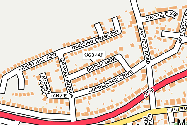 KA20 4AF map - OS OpenMap – Local (Ordnance Survey)