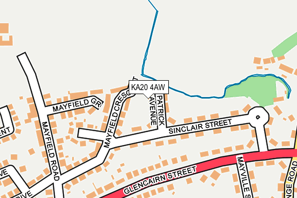 KA20 4AW map - OS OpenMap – Local (Ordnance Survey)