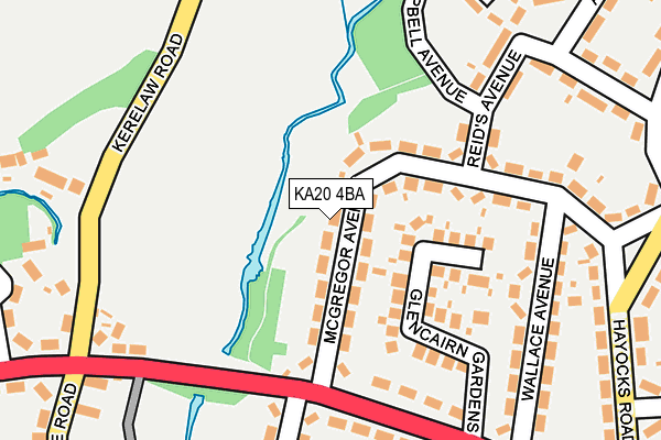 KA20 4BA map - OS OpenMap – Local (Ordnance Survey)