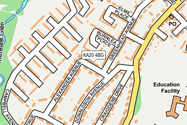 KA20 4BG map - OS OpenMap – Local (Ordnance Survey)