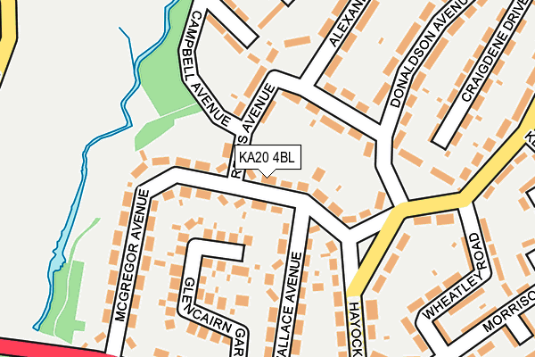 KA20 4BL map - OS OpenMap – Local (Ordnance Survey)