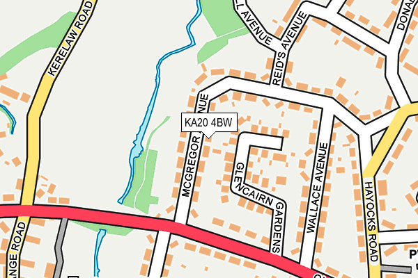 KA20 4BW map - OS OpenMap – Local (Ordnance Survey)