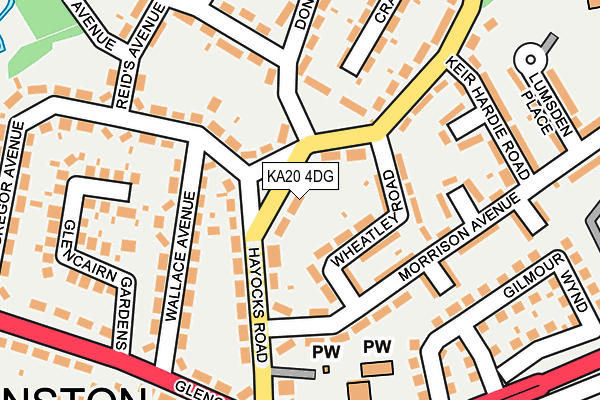 KA20 4DG map - OS OpenMap – Local (Ordnance Survey)