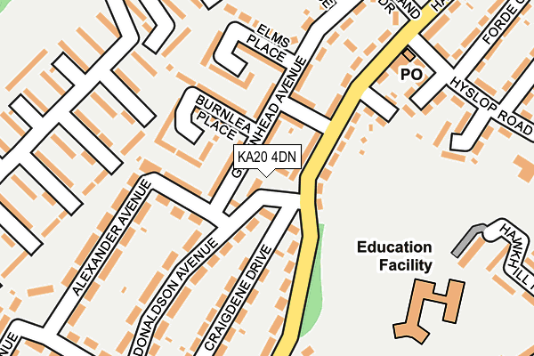 KA20 4DN map - OS OpenMap – Local (Ordnance Survey)