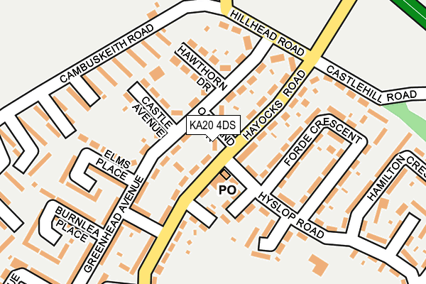 KA20 4DS map - OS OpenMap – Local (Ordnance Survey)
