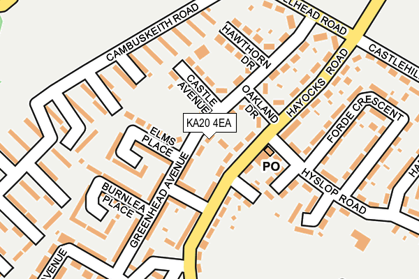 KA20 4EA map - OS OpenMap – Local (Ordnance Survey)
