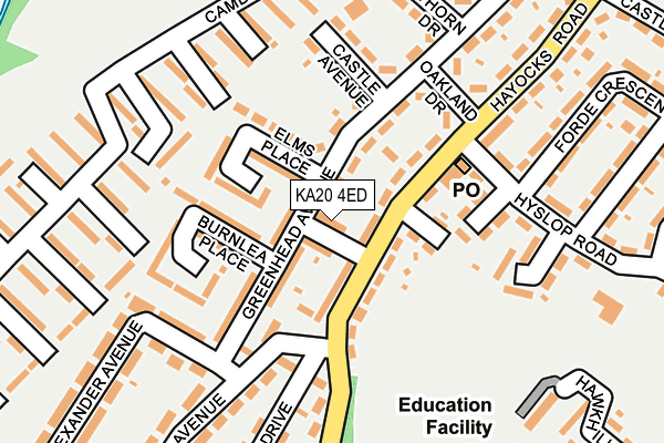 KA20 4ED map - OS OpenMap – Local (Ordnance Survey)