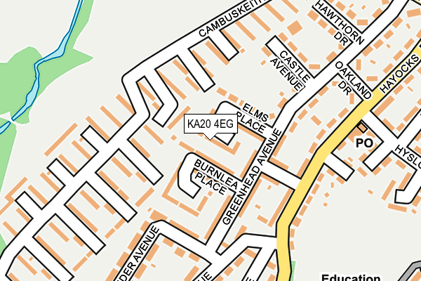KA20 4EG map - OS OpenMap – Local (Ordnance Survey)