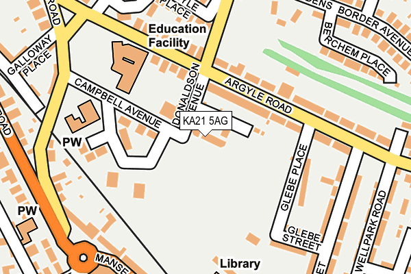 KA21 5AG map - OS OpenMap – Local (Ordnance Survey)