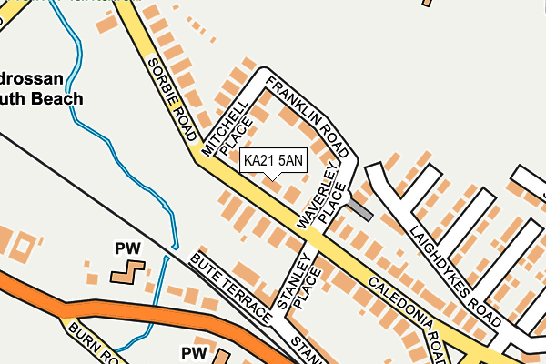 KA21 5AN map - OS OpenMap – Local (Ordnance Survey)