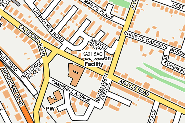KA21 5AQ map - OS OpenMap – Local (Ordnance Survey)