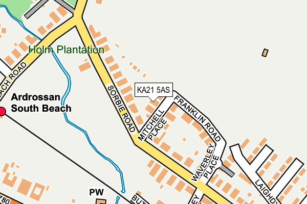 KA21 5AS map - OS OpenMap – Local (Ordnance Survey)