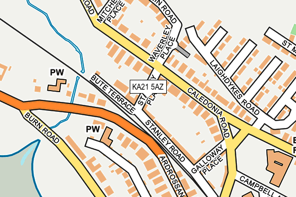 KA21 5AZ map - OS OpenMap – Local (Ordnance Survey)