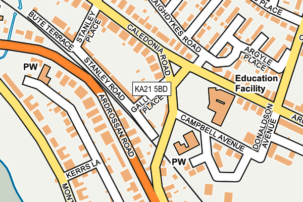 KA21 5BD map - OS OpenMap – Local (Ordnance Survey)