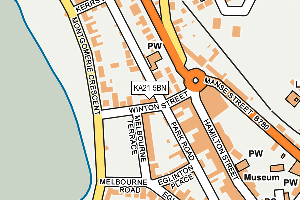 KA21 5BN map - OS OpenMap – Local (Ordnance Survey)