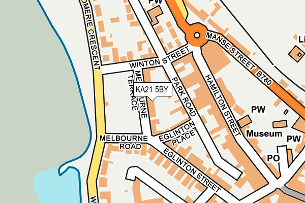 KA21 5BY map - OS OpenMap – Local (Ordnance Survey)