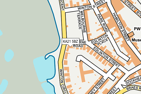 KA21 5BZ map - OS OpenMap – Local (Ordnance Survey)