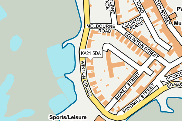 KA21 5DA map - OS OpenMap – Local (Ordnance Survey)