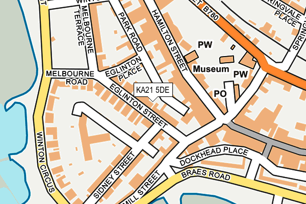 KA21 5DE map - OS OpenMap – Local (Ordnance Survey)