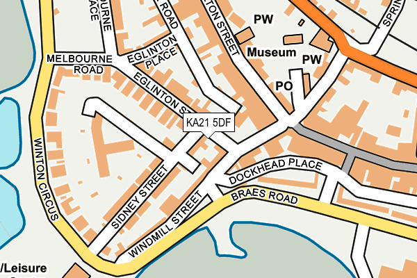 KA21 5DF map - OS OpenMap – Local (Ordnance Survey)