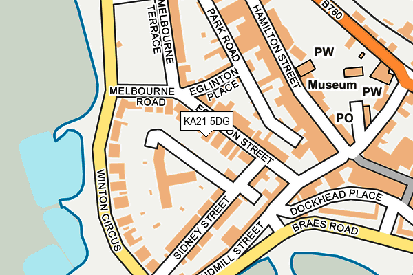 KA21 5DG map - OS OpenMap – Local (Ordnance Survey)