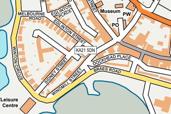 KA21 5DN map - OS OpenMap – Local (Ordnance Survey)