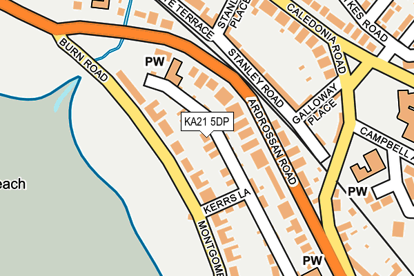 KA21 5DP map - OS OpenMap – Local (Ordnance Survey)