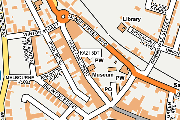 KA21 5DT map - OS OpenMap – Local (Ordnance Survey)