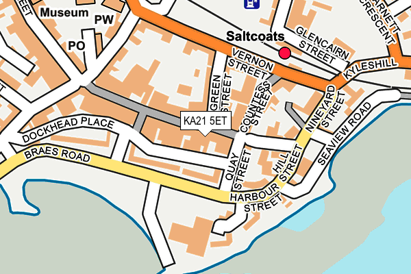 KA21 5ET map - OS OpenMap – Local (Ordnance Survey)