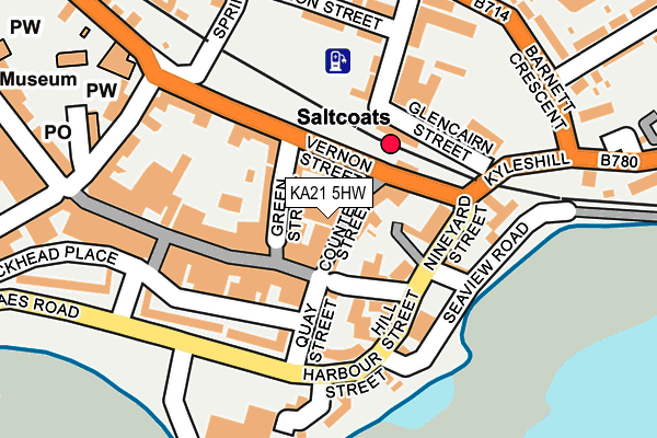 Map of YOUR LOCAL SHOP SALTCOATS LTD at local scale