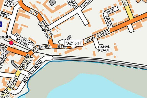 KA21 5HY map - OS OpenMap – Local (Ordnance Survey)