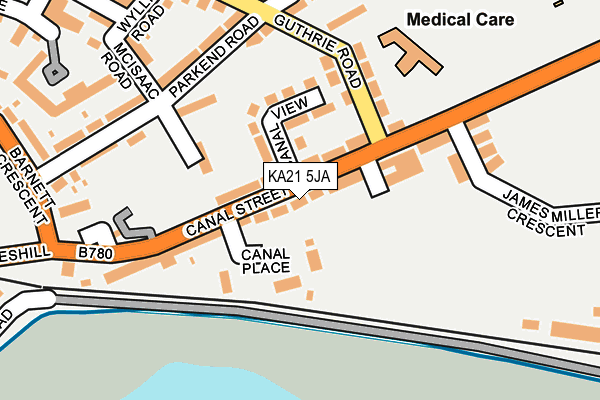 KA21 5JA map - OS OpenMap – Local (Ordnance Survey)