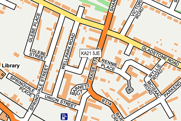 KA21 5JE map - OS OpenMap – Local (Ordnance Survey)