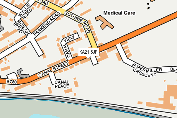 KA21 5JF map - OS OpenMap – Local (Ordnance Survey)