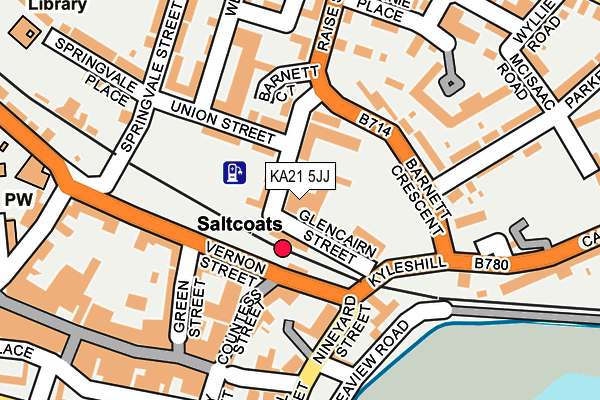 KA21 5JJ map - OS OpenMap – Local (Ordnance Survey)