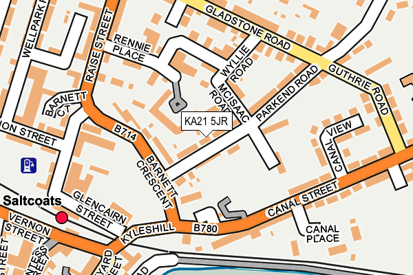 KA21 5JR map - OS OpenMap – Local (Ordnance Survey)