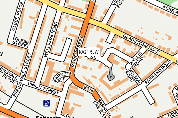 KA21 5JW map - OS OpenMap – Local (Ordnance Survey)