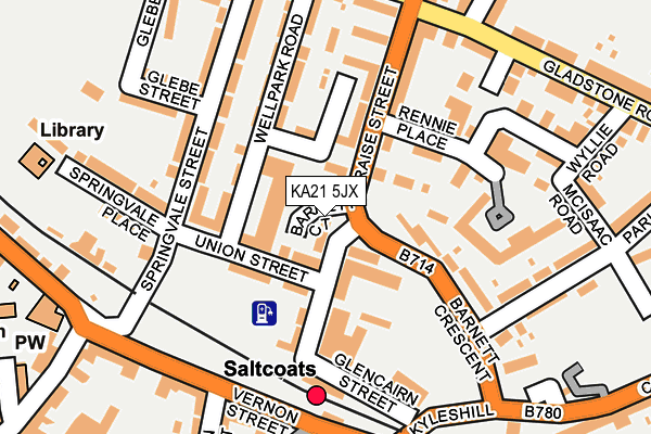 KA21 5JX map - OS OpenMap – Local (Ordnance Survey)