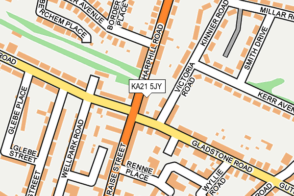 KA21 5JY map - OS OpenMap – Local (Ordnance Survey)