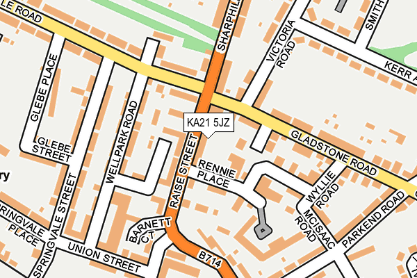 KA21 5JZ map - OS OpenMap – Local (Ordnance Survey)