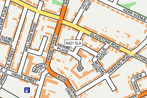 KA21 5LA map - OS OpenMap – Local (Ordnance Survey)