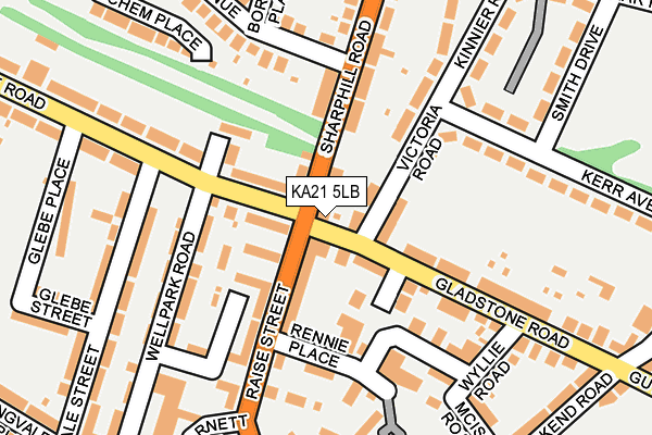 KA21 5LB map - OS OpenMap – Local (Ordnance Survey)
