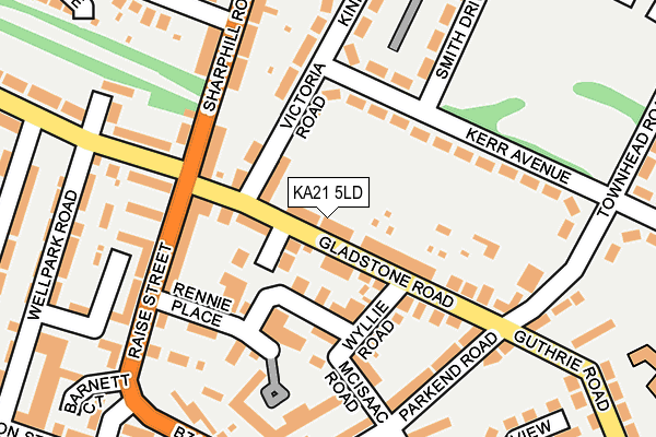 KA21 5LD map - OS OpenMap – Local (Ordnance Survey)