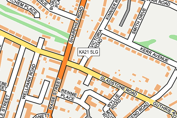 KA21 5LG map - OS OpenMap – Local (Ordnance Survey)